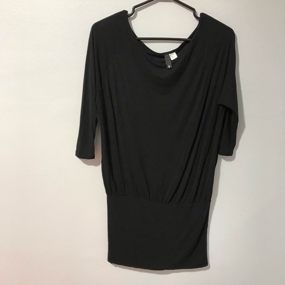 Divided by H&M Black 3/4 Sleeves Top Size 8